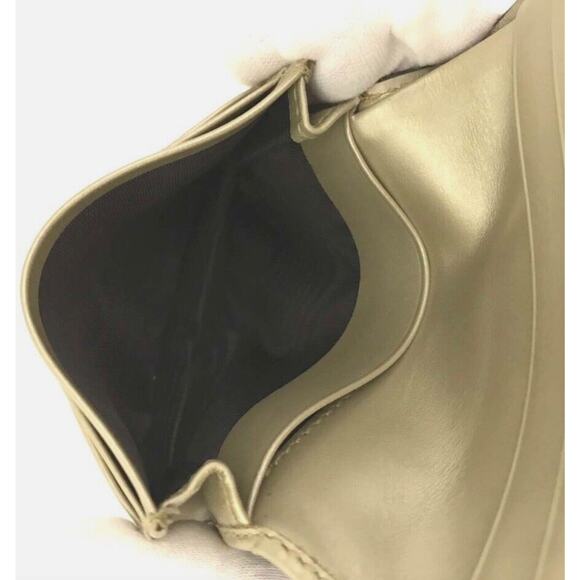 Gold GUCCI Ssima Ribbon GG Logo Leather Bifold Wallet - Picture 7 of 7